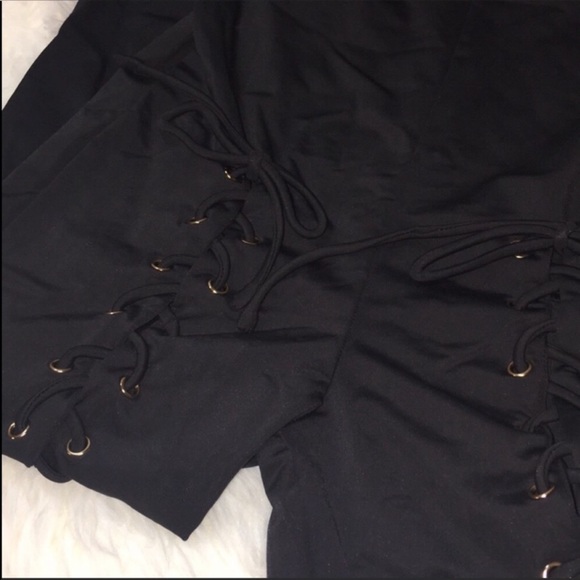 New Bold in Black Lace Up Jumpsuit - Picture 7 of 7